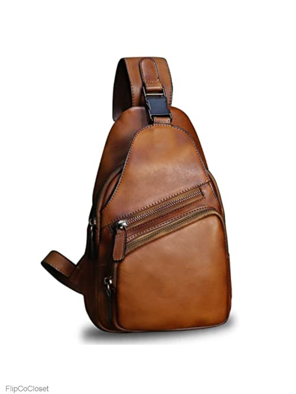 Genuine Leather Sling Bag Crossbody Purse Handmade Retro Shoulder Backpack